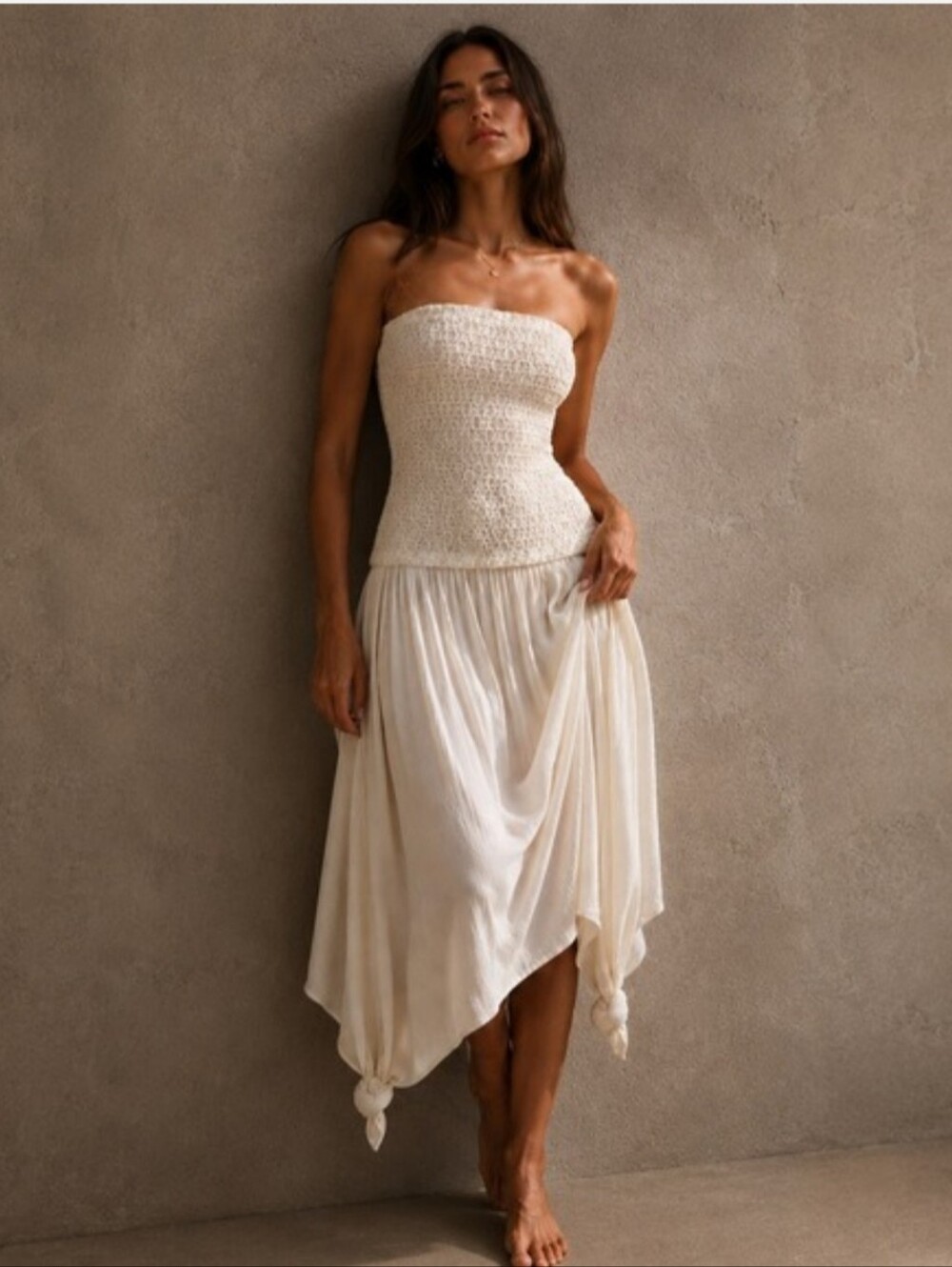 Anthropologie Strapless Midi Dress NWT Medium